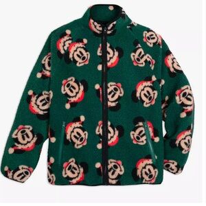 Santa Mickey Mouse Holiday Zip Jacket